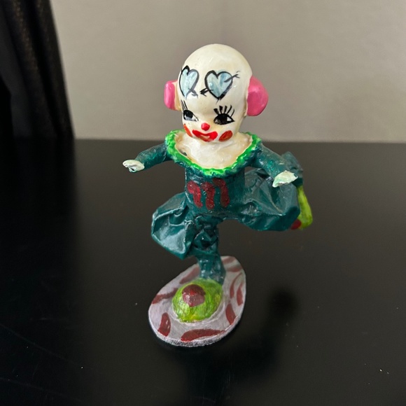 Paper Mache Clown on Surf Board Vintage - Picture 1 of 2